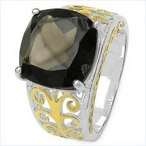 Brown topaz women's ring